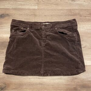 Vintage y2k Juicy Couture micro mini skirt USA heart pockets Brown 30 Fits 32